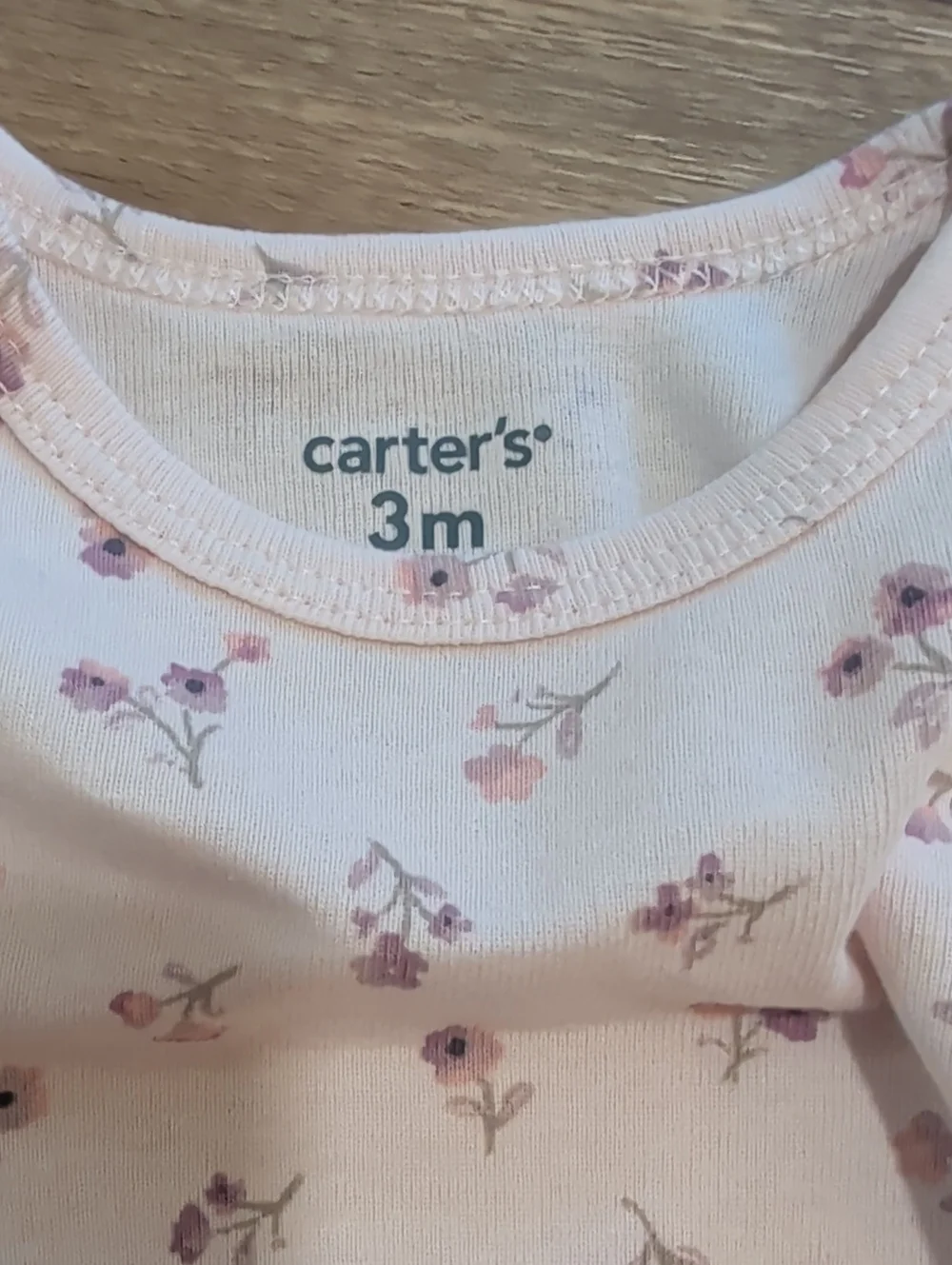 NWOT 3 Carter's Cotton Long Sleeve Onesies, 3 Months